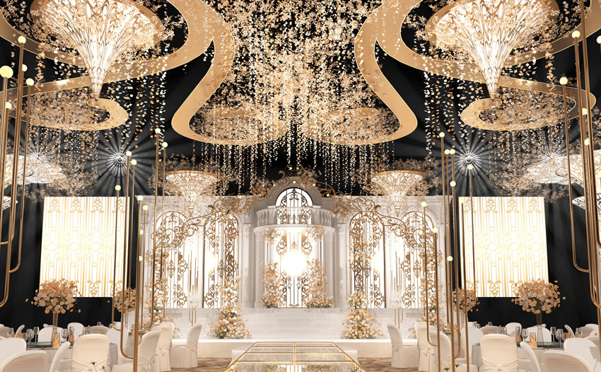 德钦花木兰喜事汇金色大厅效果展示